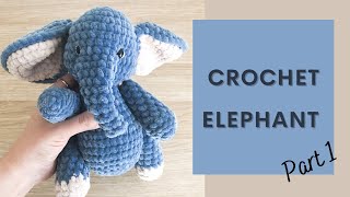 Easy Crochet Elephant TikTok Tutorial Part 1  Free Amigurumi Animal Pattern for Beginners [upl. by Annoyi32]