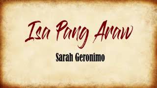 Isa Pang Araw lyrics Sarah Geronimo Credits to MM Playlist [upl. by Tarrant]