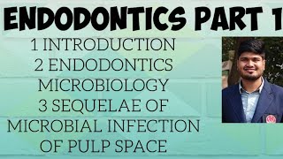 Introduction to Endodontics Microbiology and Sequelae Of Microbial Infection Of Pulp Space [upl. by Balac]