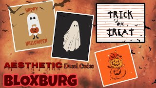 AESTHETIC HALLOWEEN DECALS FOR BLOXBURG  ROBLOX [upl. by Necyrb]