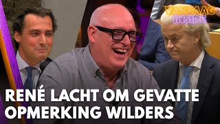 René lacht om gevatte opmerking Wilders tegen Baudet ‘Die is leuk’  VANDAAG INSIDE [upl. by Ethelind]