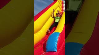 Come on up and rush to the Paw Patrol inflatable slide together inflatable slide pawpatrol fun [upl. by Annaik]