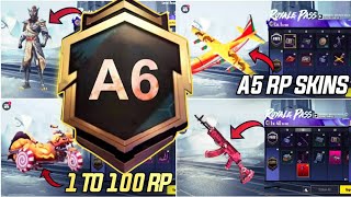 🔥A6 ROYAL PASS  1 TO 100 RP REWARDS  ACE 6 ROYAL PASS LEAKS  A6 ROYAL PASS PUBG MOBILEBGMI [upl. by Jandel446]