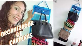 Como hacer un organizador de carteras facil y economico  Colaboracion  Giany Cruz [upl. by Yentuoc543]