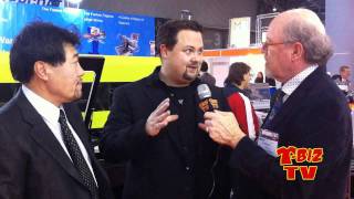 Scott Fresener Talks with Eric Huber amp Peter Choi About the Aeoon Printer  at FespaFabric Barcelona [upl. by Canute837]