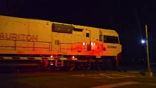 5MP1 Aurizon Superfreighter 4 locos Melbourne to Perth 2155 101024 Ararat West VIC [upl. by Ahsets]