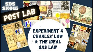 CHEMISTRY SDS SK015  POSTLAB  Experiment 4 Charless Law and Ideal Gas Equation [upl. by Dorkus]