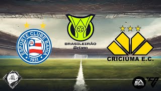 Bahia x Criciúma  28 rodada Brasileirão 2024  EA FC [upl. by Giusto479]