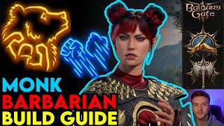 MONK  BARBARIAN Build Guide Baldurs Gate 3 [upl. by Adnolohs]