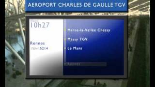 Annonces SNCF en gare de lAéroport Charles de Gaulle TGV [upl. by Tijnar]