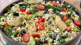 Salade D’Orzo Végétarienne Méditerranéenne Santé et Facile [upl. by Ddot145]