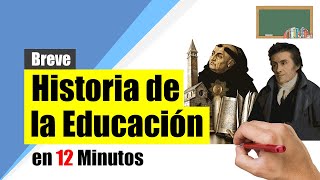 Historia de la EDUCACIÓN  Resumen  Desde sus orígenes hasta nuestros días [upl. by Jovitta495]