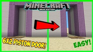 Minecraft Redstone Tutorial  Automatic 2x6 Piston Door [upl. by Lamonica]