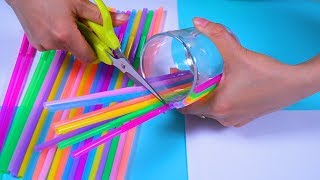 DIY Projects With Drinking Straws  Crafts and Life Hacks [upl. by Natan]