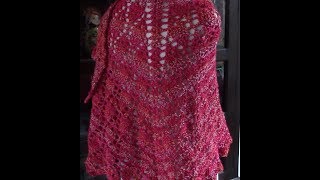 Haken  tutorial 317 omslagdoek boswandeling [upl. by Mundford409]