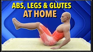 Working out your Abs Legs and Glutes at Home [upl. by Faires474]