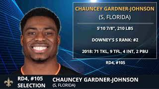 Chauncey GardnerJohnson Drafted By New Orleans Saints With 105th Pick In Round 4  Grade amp Analysis [upl. by Blancha]