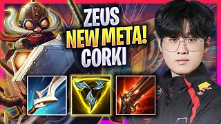 ZEUS CRAZY NEW META CORKI TOP  T1 Zeus Plays Corki TOP vs Skarner  Season 2024 [upl. by Stone]