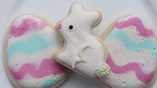 Easter Cookies Decorated with Buttercream on Soft Sour Cream Cookies [upl. by Manvil]