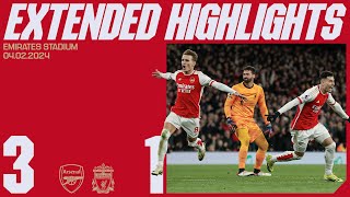 EXTENDED HIGHLIGHTS  Arsenal vs Liverpool 31  Saka Martinelli Trossard [upl. by Blaseio]