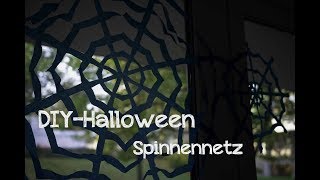 DIY  Halloween  Vom Müllsack zum Spinnennetz  Upcycling Tutorial [upl. by Yreneh417]