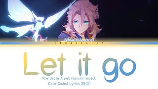 Albedo ENG VA sang Let it go  Color coded lyrics ENG [upl. by Pulchia]