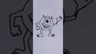 How to draw the overachiever character of MU Monster University movie step by step [upl. by Ecyac618]