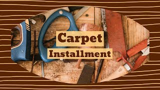 Installing Cut Pieces Of Carpet On Basement Stairs [upl. by Akenaj]