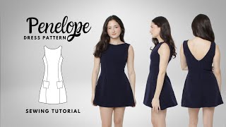 CLASSY ALINE DRESS SEWING TUTORIAL OLD MONEY DRESS SEWING PATTERN [upl. by Ecnarual]