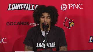 Louisville Cardinals MBB Tre White amp Skyy Clark Recap WIN vs Coppin State [upl. by Emawk184]