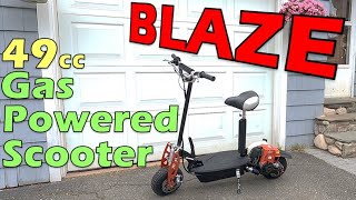 BLAZE 49cc Gas Scooter Part 1  Unboxing amp Setup [upl. by Hardner]