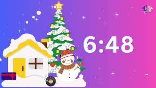 15Minute Countdown Timer with Music CHRISTmas Snowman 🤍🎼⏰🎄 [upl. by Finley]