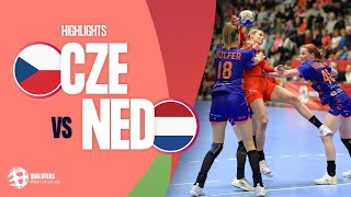 Czechia vs Netherlands  HIGHLIGHTS  Round 3  Womens EHF EURO 2024 Qualifiers [upl. by Lyrrehs296]