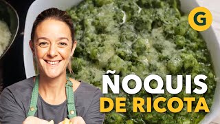 ÑOQUIS de RICOTA con SALSA a base de ESPINACA 🥬 por Juli Oriolo  El Gourmet [upl. by Deys]