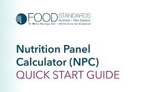 Nutrition Panel Calculator NPC  Quick Start Guide [upl. by Irret13]