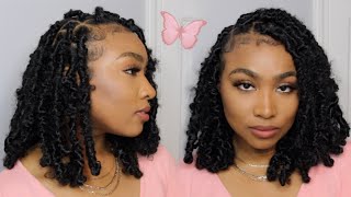 BUTTERFLY LOCS TUTORIAL  BEGINNER FRIENDLY DISTRESSEDBOBLOCS  Kathryn Bedell [upl. by Soisatsana]