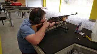 Firing a Johnson Model of 1941 rifle [upl. by Arutak]