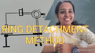 Measurement of surface and interfacial tensionRing Detachment Method Du Nouy ring method [upl. by Ikoek920]