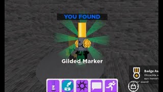 How to get GILDED marker in FIND THE MARKERS Roblox  UPDATED 2024 [upl. by Hett170]