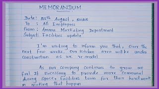 MemorandumBusiness Memo Business Memorandum How to write a Business Memo Memo report [upl. by Zeidman]