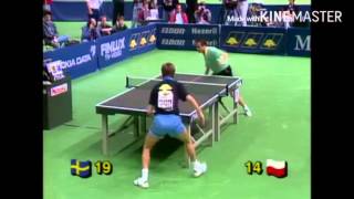 Table Tennis European Championships 1990 Appelgren vs Grubba highlights [upl. by Benedix]