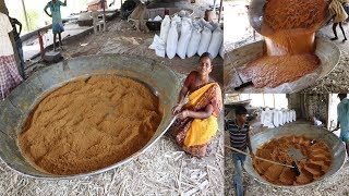 சுத்தமான கலப்படம் இல்லாத நாட்டு சர்க்கரை தயார் செய்யும்முறை Traditional Jaggery Powder Making [upl. by Hadnama]