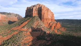 A droneseye view of the Martianlike landscape of Sedona Arizona [upl. by Aenal373]