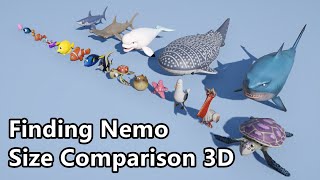 Finding Nemo Size Comparison 3D [upl. by Buchalter]