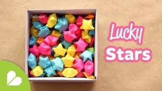 Como hacer estrellitas de papel  Estrellitas Infladas  Lucky Stars Howto ✂️ Craftingeek [upl. by Aieken]