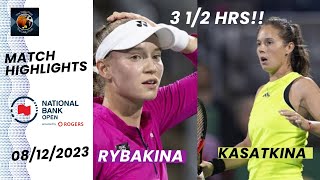 RYBAKINA is on 🔥🔥🔥 vs Kasatkina Highlights and All Goals Toronto Open2023 [upl. by Sible]