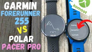 Garmin Forerunner 255  255 Music vs Polar Pacer Pro der Navigation Test [upl. by Christean211]