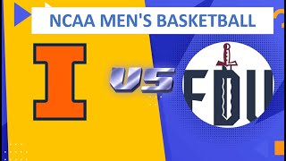 Fairleigh Dickinson vs Illinois  2023 NCAA MENS BASKETBALL LIVE SCORE [upl. by Wallie]