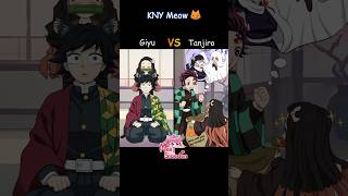 😻Meow RIZZ Battle I Tanjiro VS Giyu 🔥🌊 ニャー KimetsuNoYaiba DemonSlayer [upl. by Ennyletak]