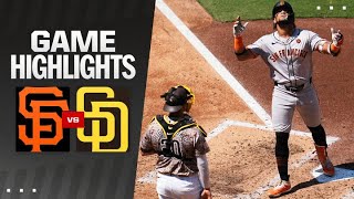 Giants vs Padres Game Highlights 9824  MLB Highlights [upl. by Milka521]